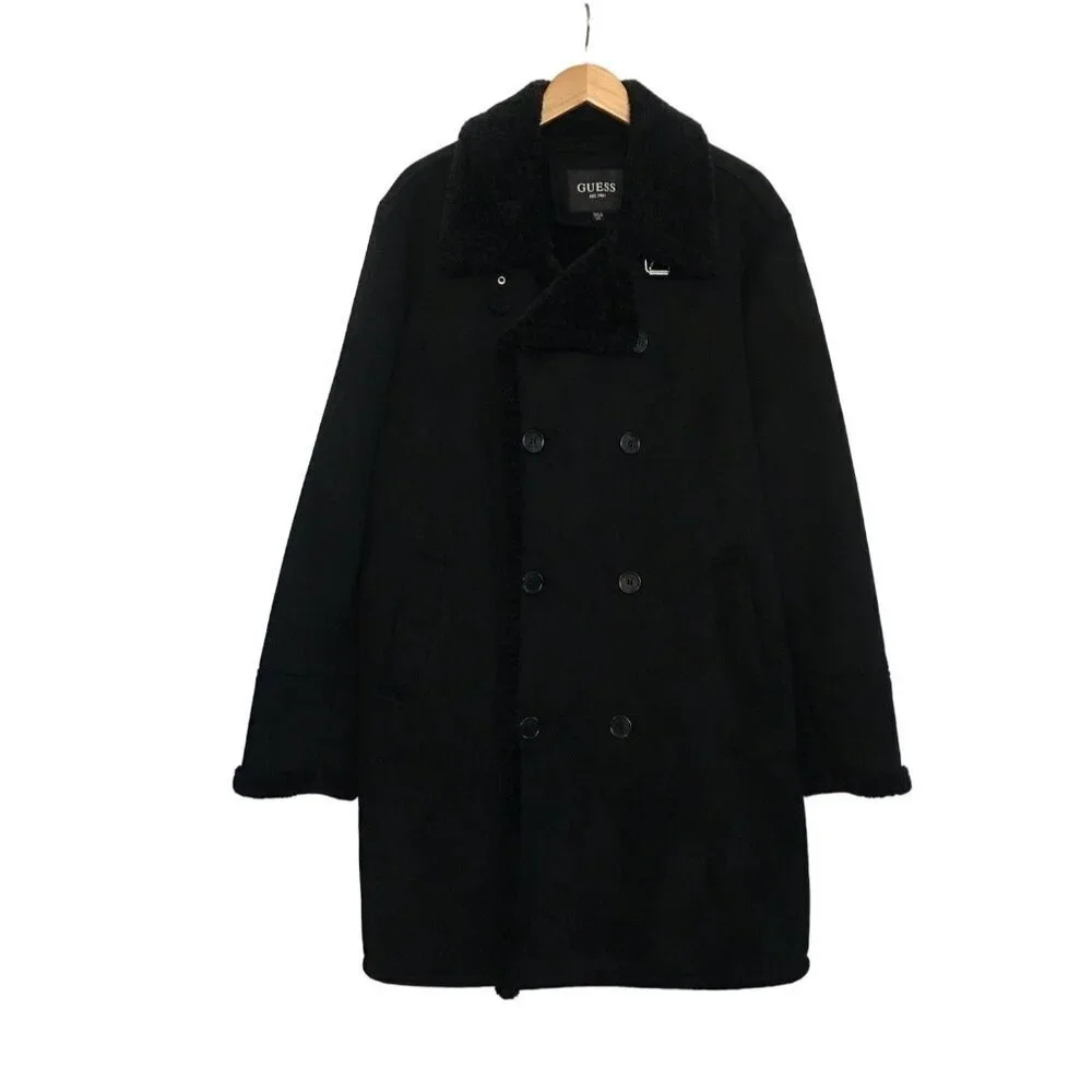 Guess Men's jacket  XXL Black Suede